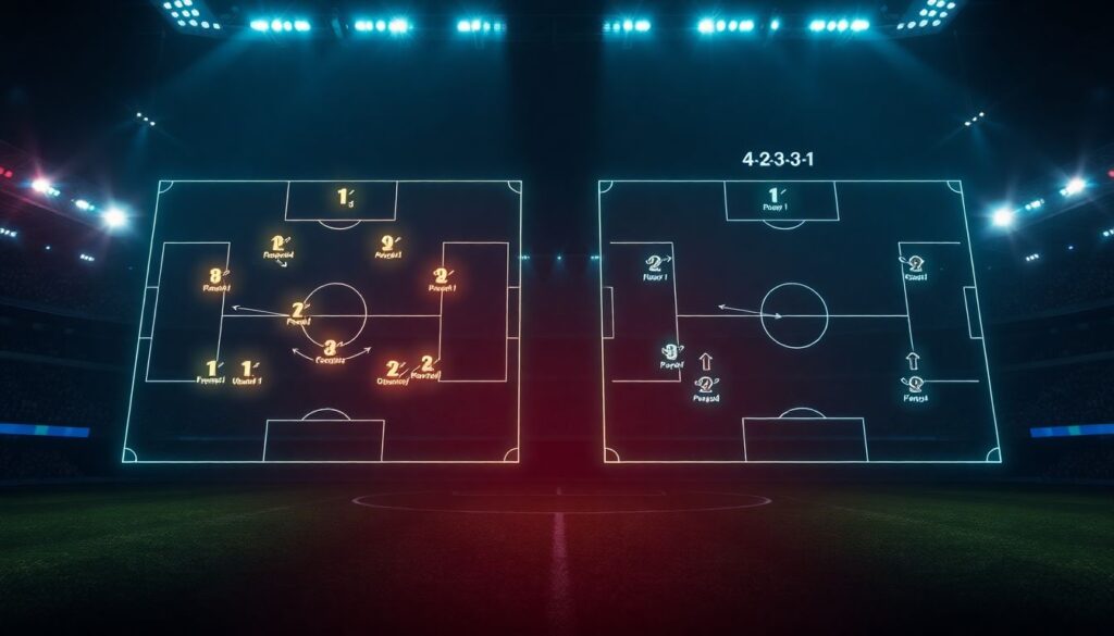Ключевые формации в современных турнирах: 4-3-3, 4-2-3-1, и их эффективность - иллюстрация