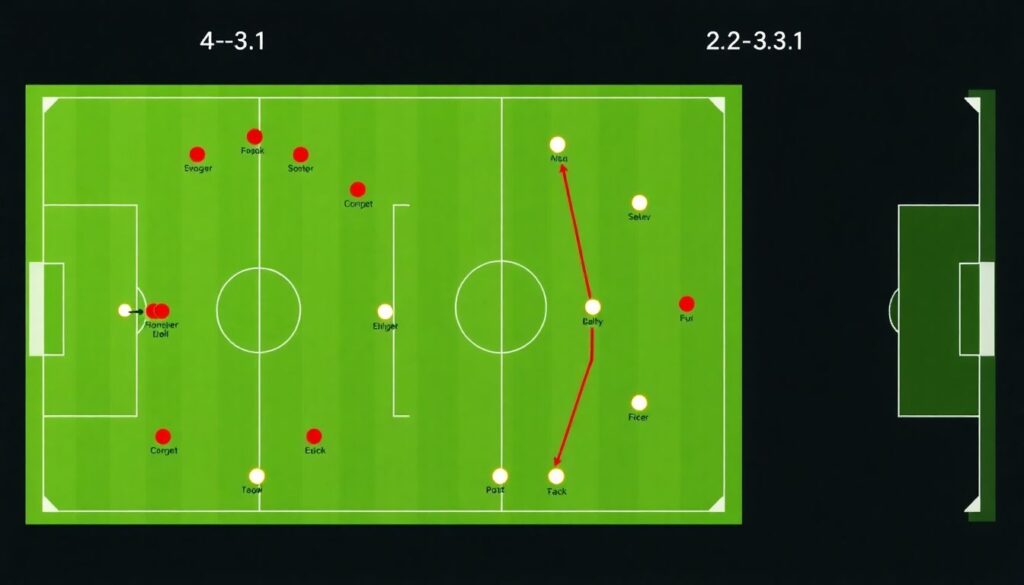 Ключевые формации в современных турнирах: 4-3-3, 4-2-3-1, и их эффективность - иллюстрация