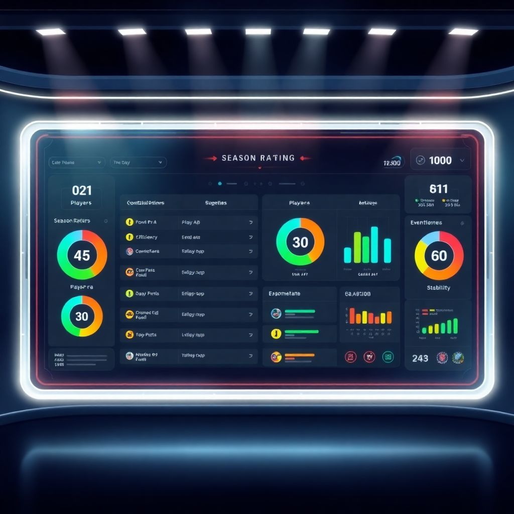 Рейтинг игроков по ключевым метрикам сезона в профессиональном спорте