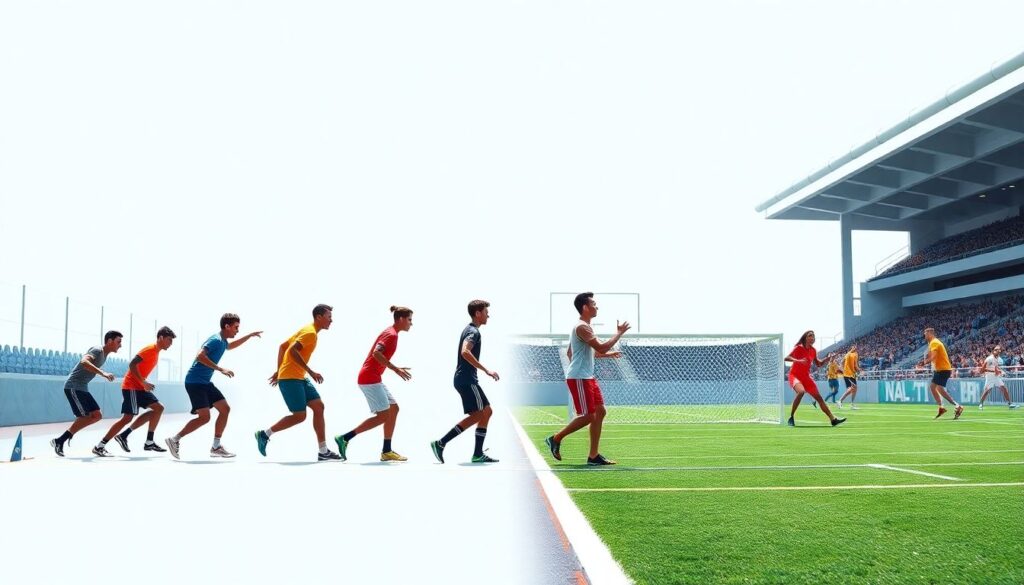 История разминки и подготовки к матчу - иллюстрация
